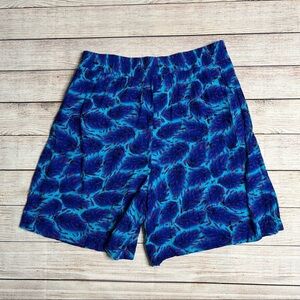 Vintage Options Melrose Blue Print Casual Shorts Size L